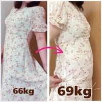 減量後も体重の増減はあると語るひさなさん／ひさなさん（@hisana_diet）提供