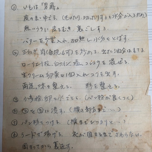 こちらが話題のレシピ（内藤昶さん提供）