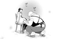 森の衣服の汚れを落としているクマさん　(c)Ariko/MAG Garden