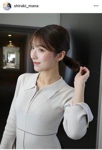 白木愛奈アナのインスタグラム＠shiraki_manaより