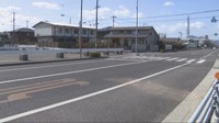 事故があった県道　丸亀市・2024年3月