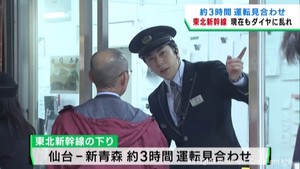 東北新幹線　３時間運転見合わせ　仙台－新青森下り　パンタグラフに異常