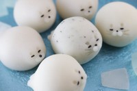 幸せアザラシ…ひとつだけ、違う柄の子がいますね　※三宅さん提供