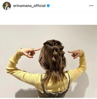 真野恵里菜インスタグラム＠erinamano_officialより

