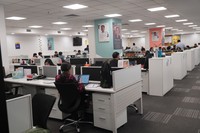 パーソルケリーインディアの事務所の様子=インドの首都ニューデリー近郊のグルガオン、2025年３月