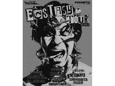 HIKAGE×Prompts YASUIの2バンド同時正規加入!! 2マンツアー“ECSTASY