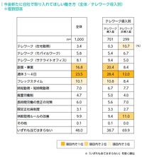 今後新たに自社に取り入れてほしい働き方（提供画像）
