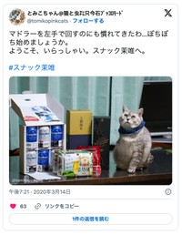 まるでスナックのママみたいな姿を紹介する投稿