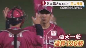 楽天イーグルス　則本は巨人移籍　辰己は楽天残留