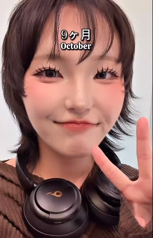 お気に入りだという9カ月目（10月）のHANAさん／HANAさん（_hana8787_）提供