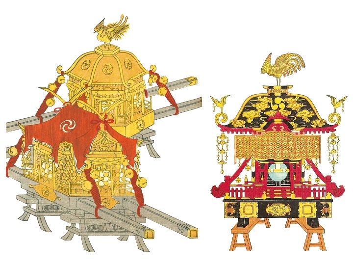 『神職寳鑑』『神輿商の引札』〈筆者蔵〉