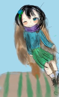 娘さんがiPadで描いた「らもちゃん」 ※もぐさん提供