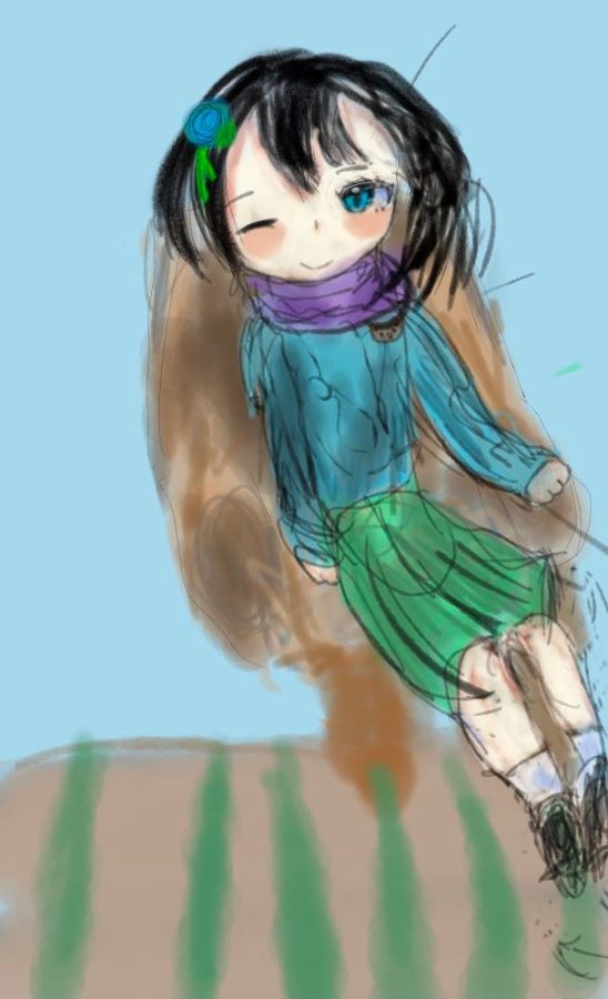 娘さんがiPadで描いた「らもちゃん」 ※もぐさん提供