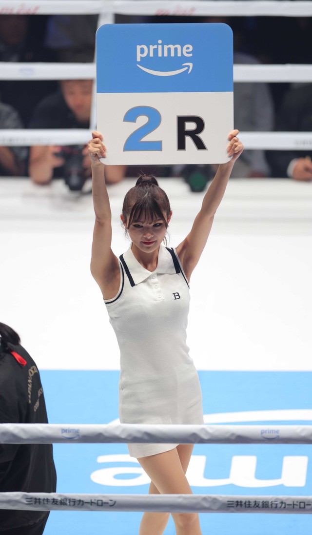 リングガールを務める木村楓＝2024年7月撮影