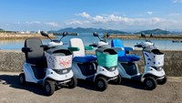 移動する芸術作品　離島でシニアカーを活用した実証事業　香川・三豊市
