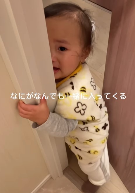 トイレ行っちゃだめ～！（提供：＠ku___vlogさん）
