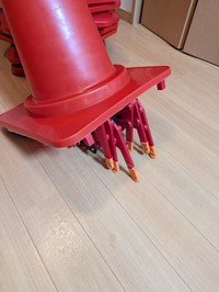 中からヤドカリのように足が出てきた！