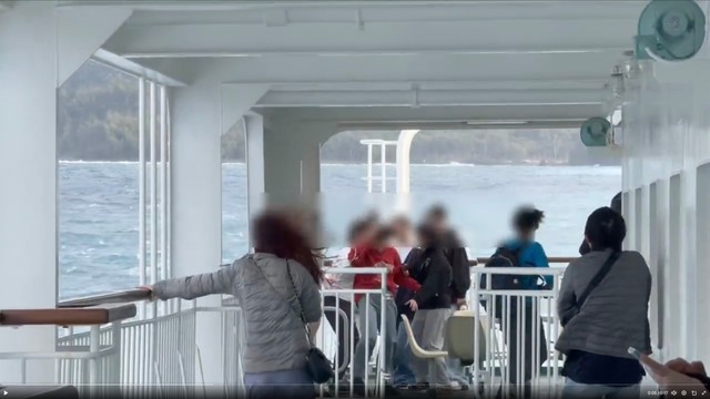 急降下した「おがさわら丸」（画像提供：白衣鉄道さん）