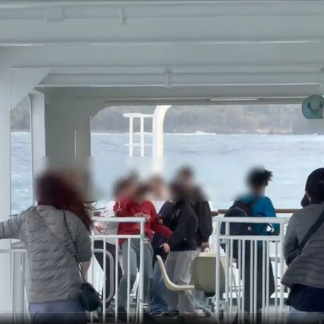 急降下した「おがさわら丸」（画像提供：白衣鉄道さん）