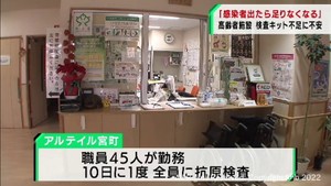 抗原検査キットが不足　感染急拡大で高齢者施設は不安な日々　仙台市