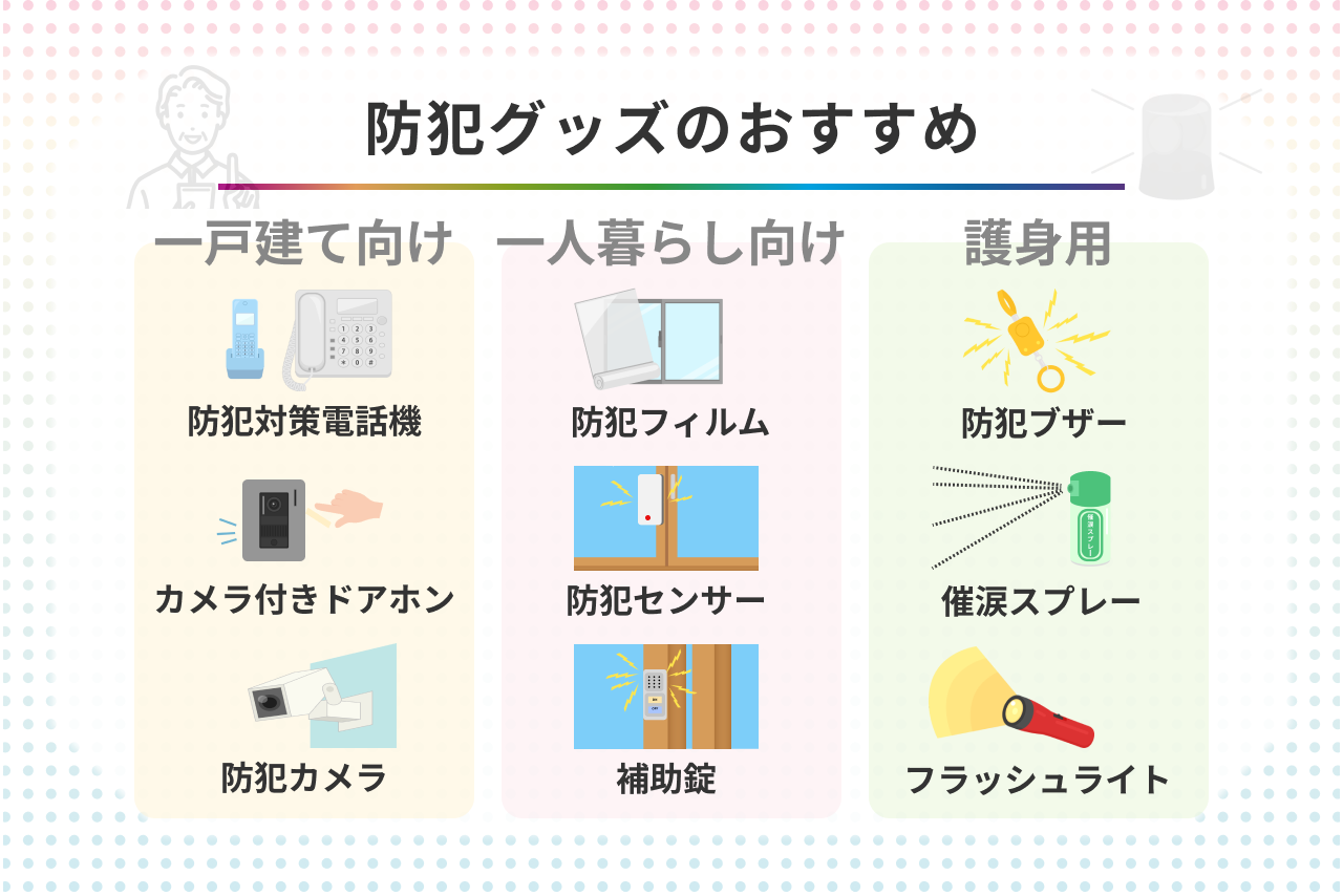 防犯のプロが選ぶ「防犯グッズ」家の侵入を防ぐ対策と護身用アイテム