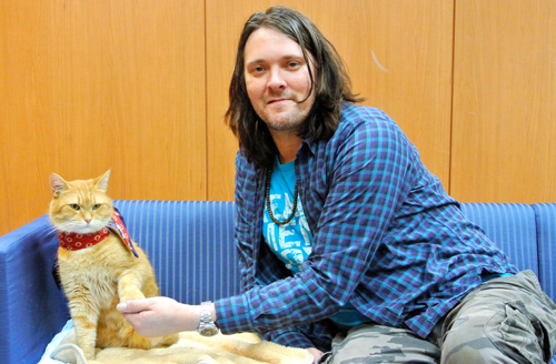 インタビュー中も堂々