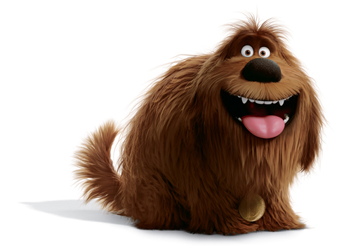 マックスと同居することになったデュークの日本語吹き替え版キャストはバナナマン日村勇紀　©Universal Studios.