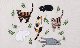 ク*。様 猫の刺繍　てぼら年越しセット ク*。様 猫の刺繍 てぼら年越しセット 楽天市場】刺しゅうキット