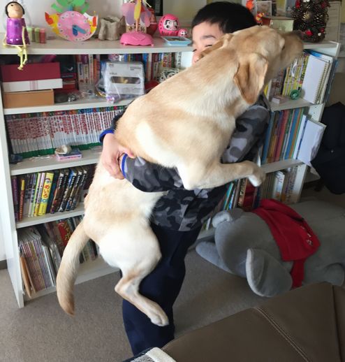 おにいちゃんも、よっこらしょ