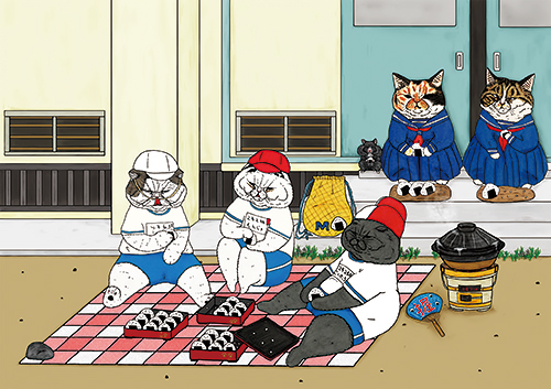 強烈な猫キャラ勢ぞろい! 「世にも不思議な猫世界」イラスト集